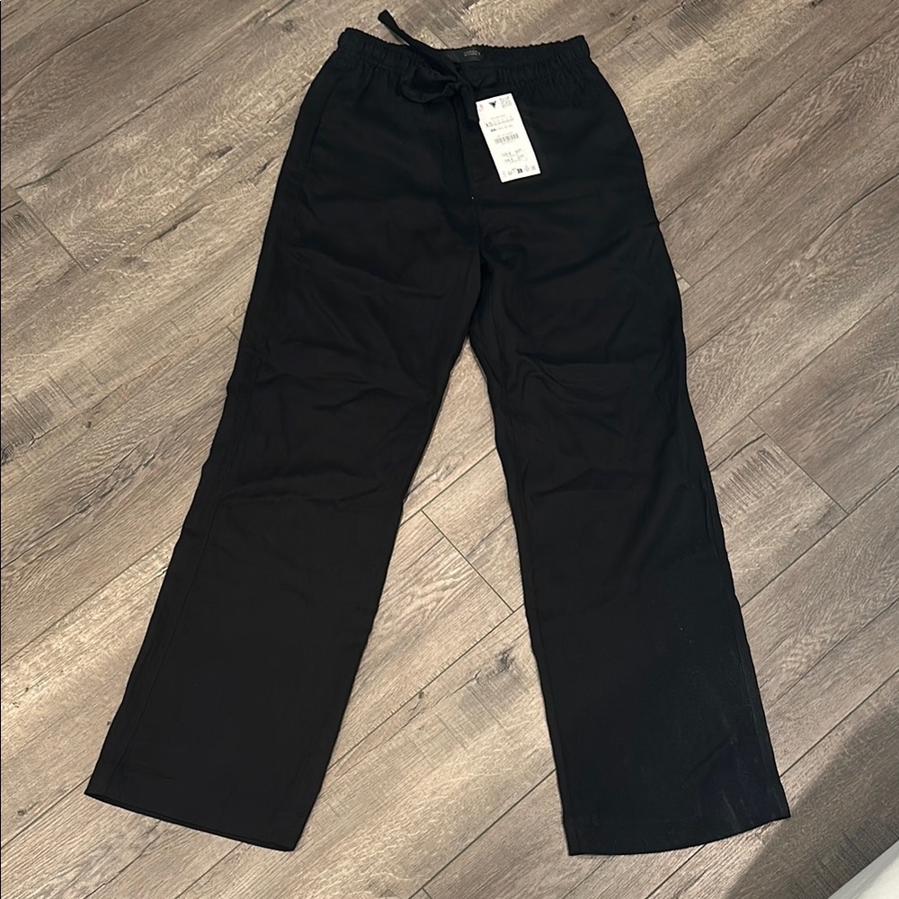 Zara black linen pants